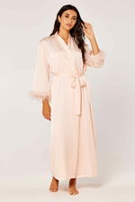 Feathered Sleeve Maxi Robe product image 1