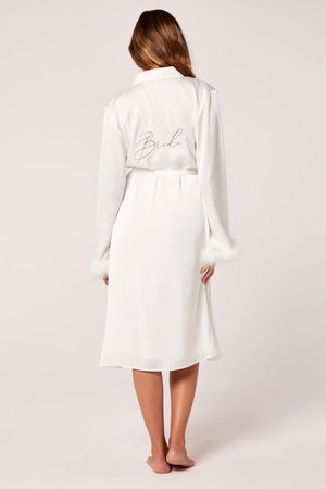 Feather Embellished Bridal Robe product image