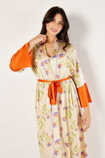 Flower Printed Satin Robe product image 2