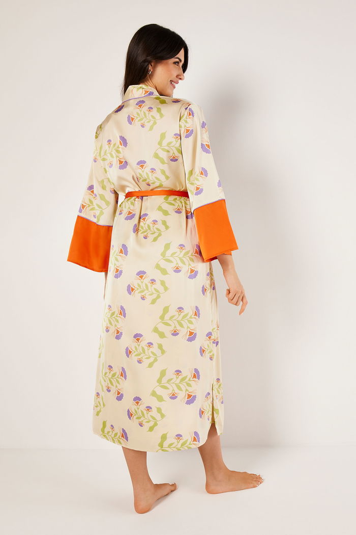 Flower Printed Satin Robe product image 4