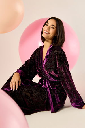 Maxi Jacquard Velvet Robe product image