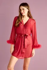 Mini Robe Embellished with Feathers product image 1