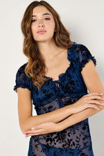 Tulle Flower Printed Jacquard Slip with Ruched Details product image 4