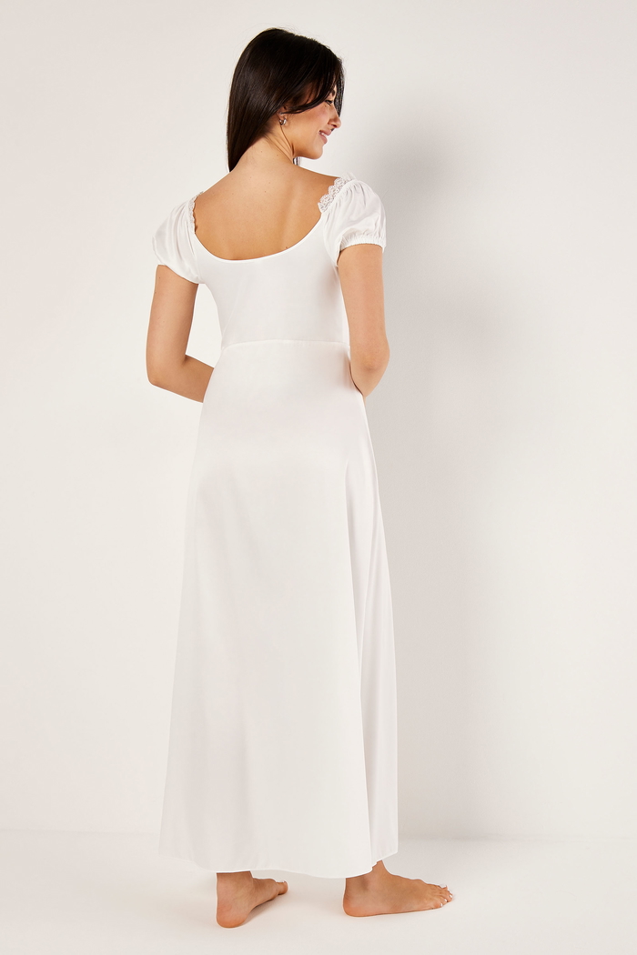 Buttoned Satin Maxi Dress product image 5