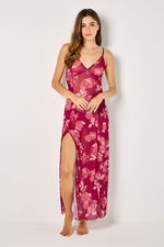 Floral Long Mesh Dress with Side Slit product image 1