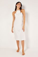 Satin Midi Dress with Flower product image 2