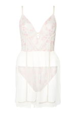 Light Pink Lace Corset Babydoll with garter  product image 6