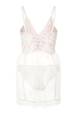 Light Pink Lace Corset Babydoll with garter  product image 7