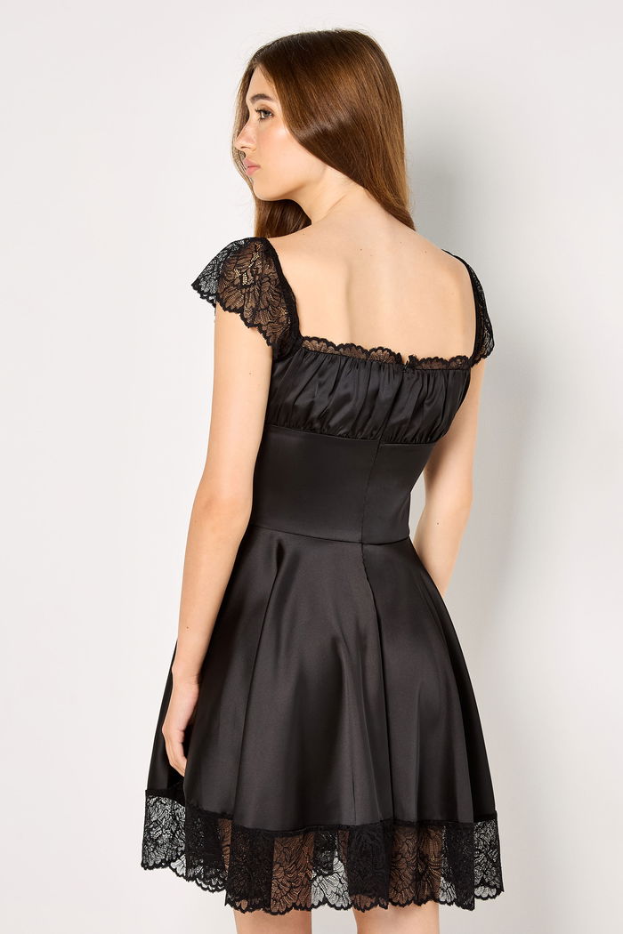 Satin Mini Dress with Lace Details product image 2