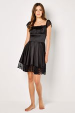 Satin Mini Dress with Lace Details product image 3