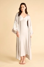 Satin Slip and Robe Set with Lace Details product image 1