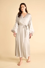 Satin Slip and Robe Set with Lace Details product image 2