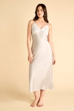 Satin Slip and Robe Set with Lace Details product image 5