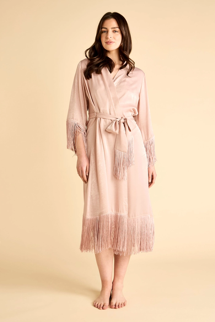 Open Style Belted Robe with Fringes product image 2