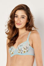 Emroidered Floral Bra with Lace Details product image 1