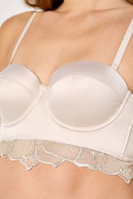 Corset Style Satin Bra with Lace Details product image 4