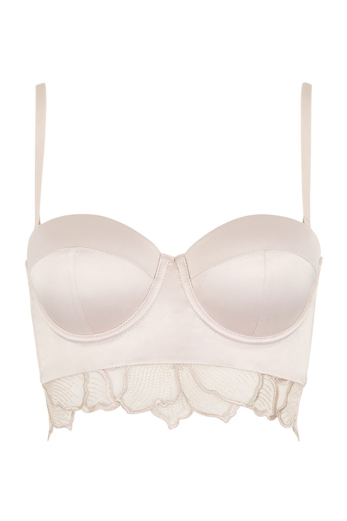 Corset Style Satin Bra with Lace Details product image 5