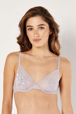 Mesh Bra with Satin Embroidery product image 1