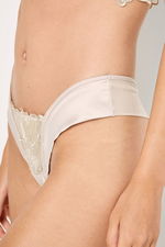 Satin Brazilian Brief with Lace Details product image 4