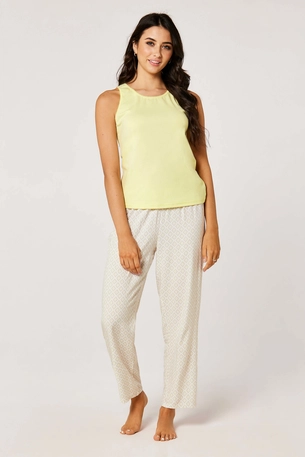 Wide Pants and Sleeveless Two-Piece Pajama Set product image