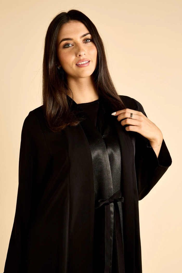 Satin Abaya with Front Tie product image 5