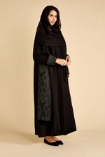 Elegant Jacquard Abaya with a Classic Cut product image 2