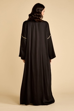 Black Abaya with Gold Trim and Matching Veil product image 5