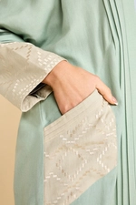 Wide Cut Linen Abaya with Embroidery product image 4