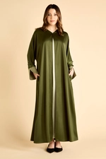 Satin Abaya with a back pleat product image 2