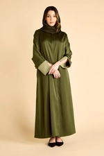 Satin Abaya with a back pleat product image 1