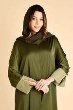 Satin Abaya with a back pleat product image 3