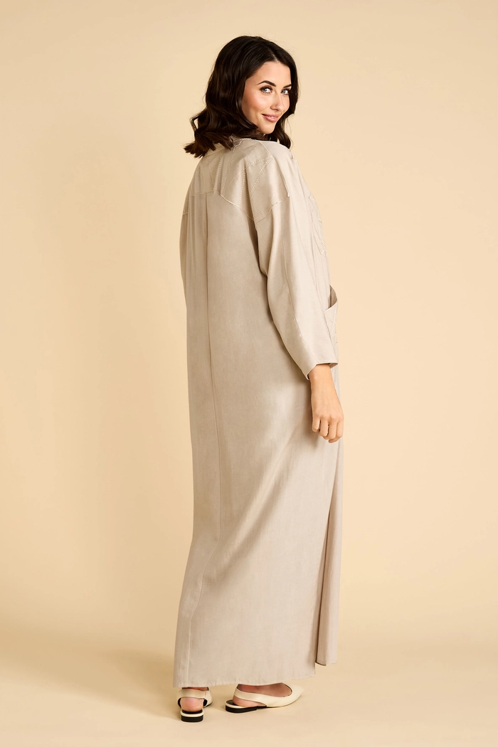 Embroidered Bohemian Abaya with pockets product image 5