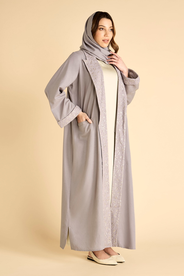 Linen Abaya with Embroidery product image 3