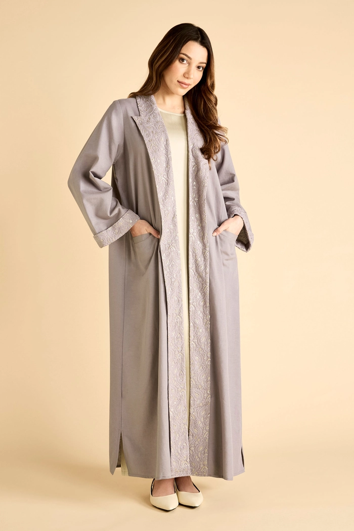 Linen Abaya with Embroidery product image 2