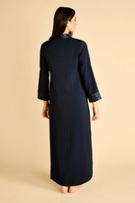 Jacquard Abaya with Satin Details product image 6