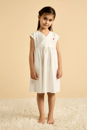 Girls' Wrap Dress with Matching Hair Bow product image