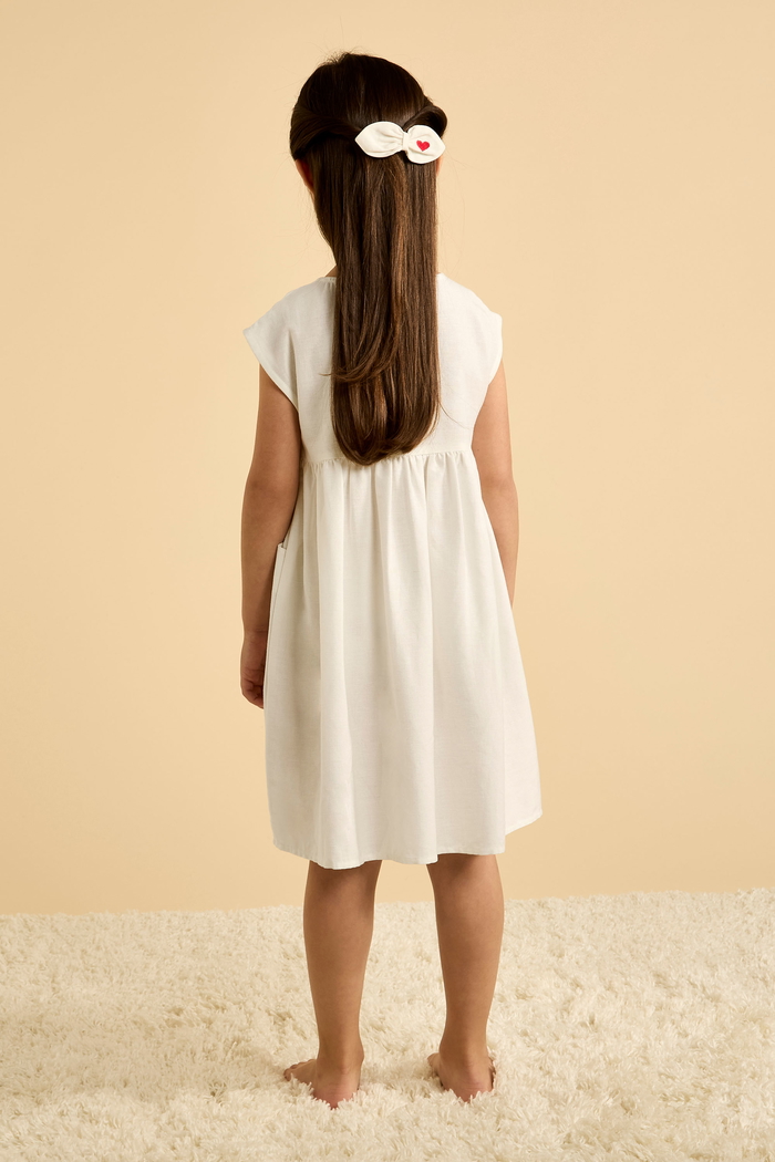 Girls' Wrap Dress with Matching Hair Bow product image 3