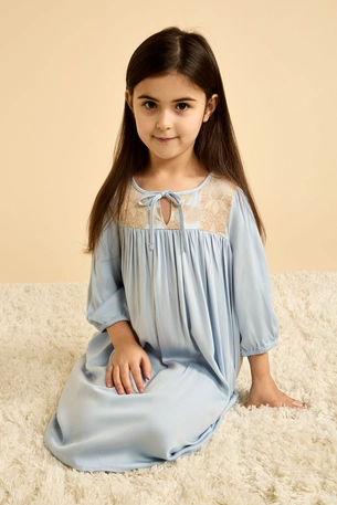 Girls' Dress with Yoke Neckline product image