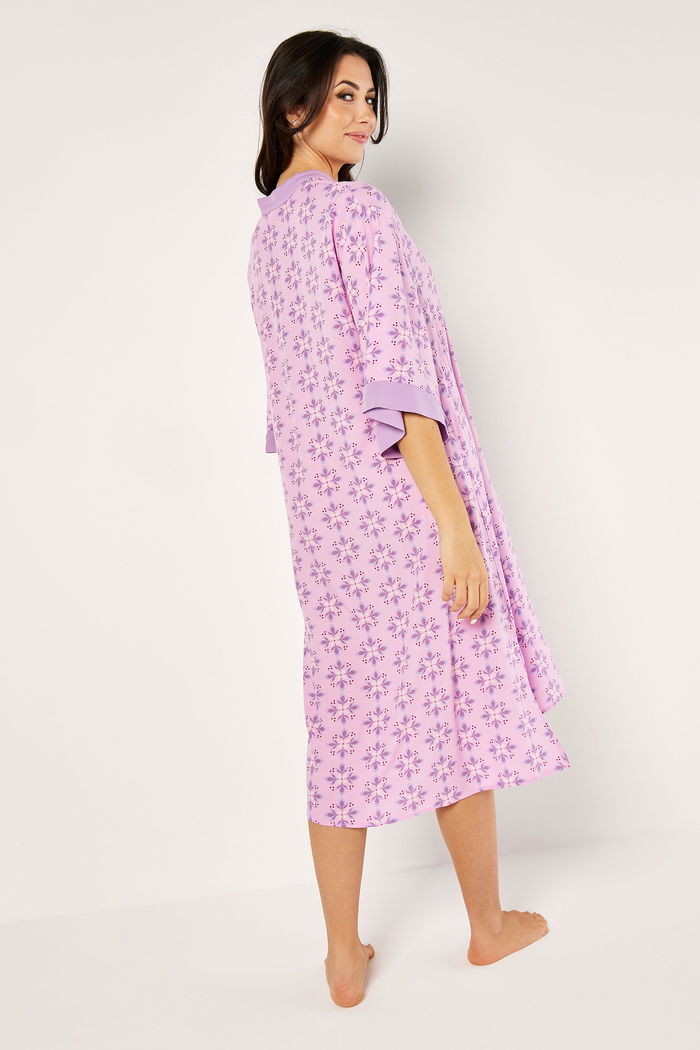 Midi Printed Dress with a V Neck product image 4