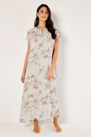 Floral Maxi Dress with Neck Tie product image