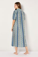 Maxi Printed Buttoned Dress with Shirt Collar product image 4