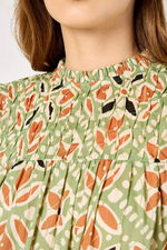 Long Printed Dress with Smocking on Chest product image 4