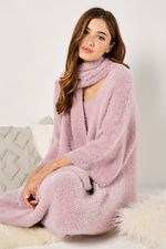 Fluffy Knit Dress with Matching Scarf product image 1