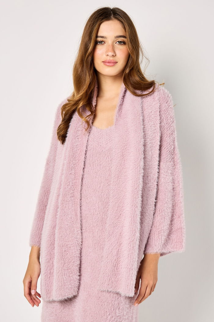 Fluffy Knit Dress with Matching Scarf product image 8