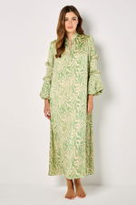 Printed Dress with Ruffled and Layered Bell Sleeves product image 2