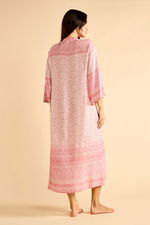 Midi Printed Pink Dress with Wide Sleeves product image 5