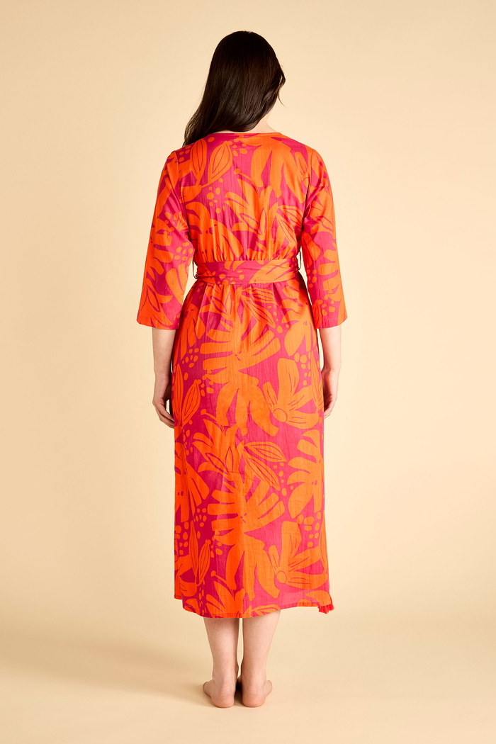 Maxi Printed Dress with Belt and Tassels product image 5