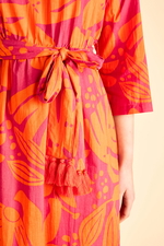 Maxi Printed Dress with Belt and Tassels product image 3