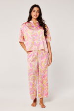 2 Pieces Comfy Printed lounging Set with Shoulder Folds and Pockets product image 1