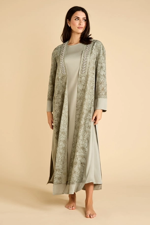 Embroidered Kimono & Dress Lounge Set product image